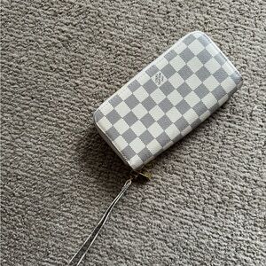 Checkered Wallet with Wrist Strap